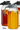 A bright colorful mason jar pitcher of Full Moon Tea cold-brewed tea with a pour lid and it says 64 oz in the corner.