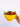 ripe red strawberries in a yellow ceramic mug 