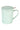 Mint green textured mug with a lid on a white background