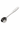 A stainless steel tea spoon with the engraved text '1 CUP OF PERFECT TEA' on the handle, shown diagonally on a plain white background.